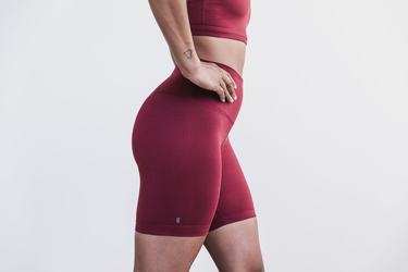 Nobull High-Rise 6" Matte Women's Shorts Dark Red | Australia (YI6157)